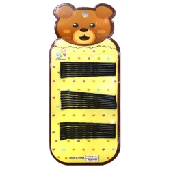 Baimei BK-00039445 | Набор невидимок чёрные металлические форма мишка