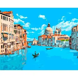 YS44542 BK-00100736 | Paint by Numbers Set 40x50 cm Venice Walk