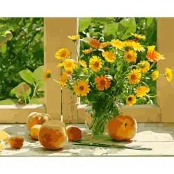 YS YS46653 | Paint by Numbers Set 40x50 cm August Flowers