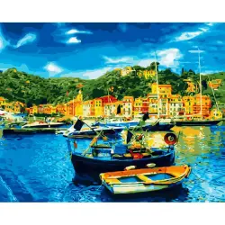 YS YS47776 | Paint by Numbers Set 40x50 cm Boats on the Shore