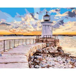 YS YS44751 | Paint by Numbers Kit 40x50 cm Lighthouse at Sunset