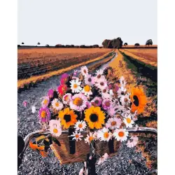 YS43720 BK-00100775 | Paint by Numbers Kit 40x50 cm Wildflower Bouquet