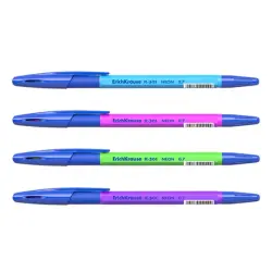 ErichKrause R-301 Neon Stick&Grip | Шариковая ручка 0,7 мм синяя