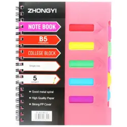 BK-00018879 | Spiral Notebook B5 with Divider 170x250 mm