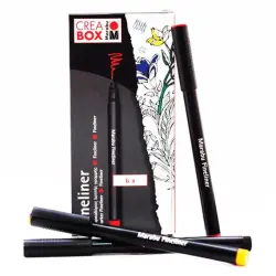 Marabu BK-00035348 | Фломастеры Fineliner 6 цветов для точного письма