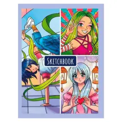 Anime Style BK-00082655 | Скетчбук в стиле аниме, прочный переплет