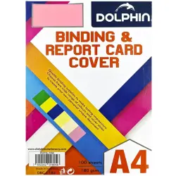 Dolphin 00-00000419 | Картон для брошюровки A4 розовый 180 мкм 100 листов