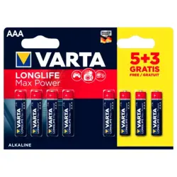 Varta BK-00101250 | Батарейки AAA LONGLIFE MAX POWER, упаковка 8 шт.