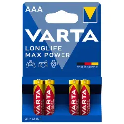 Varta 00-00003915 | AAA батарейки 4 шт. LONGLIFE MAX POWER