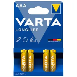 Varta 00-00003919 | Батарейки AAA 4 шт. Longlife Щелочные