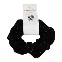 Scrunchie BK-00096759 | Резинка для волос черная со стразами мал.