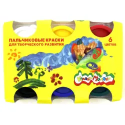 Каляка Маляка AR-00000420 | Пальчиковые краски 6 цветов, нетоксичные