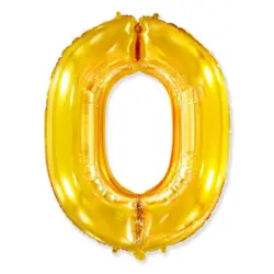 BK BK-00044623 | Фольгированный шар цифра 0 золотой 101,5 см