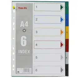 Yuon Da OF-00000119 | Index Divider 1-6 Color Tabs