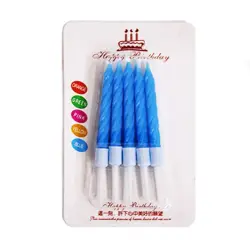 BK BK-00082023 | Свечи для торта маленькие голубые XS-8