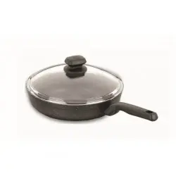 KORKMAZ A1347-1 | Lidded Frying Pan 28x5.5 cm Stainless Steel