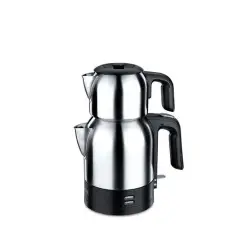 KORKMAZ A359 | Электрический чайник с чайником 850 Вт Черный