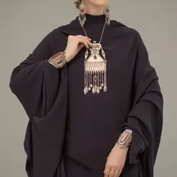 Suzanna C#96 | Ткань креп черная 1,50 м Индонезийский текстиль