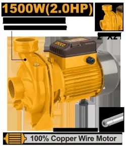 Ingco MHF15008 Вихревой насос 450 л/мин 2x2