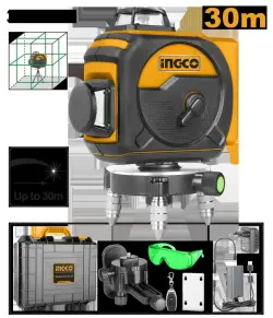 Ingco HLL255267 Самовыравнивающийся лазерный уровень 3D 0-30м