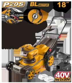 Аккумуляторная газонокосилка Ingco 20В 18'' (Модель LMLI20185) – Без аккумулятора