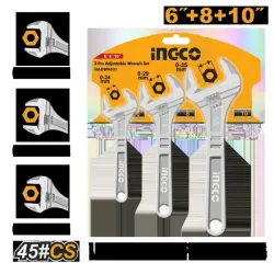 Ingco Adjustable Wrench Set, Model HADWK031