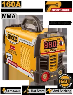 Сварочный аппарат Ingco MMA 160А ING-MMA16069, ПВ 60%, 72В
