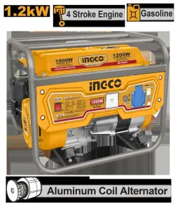 Бензиновый генератор Ingco GE15005 1,2 кВт