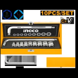 Профессиональный набор торцевых головок Ingco, 10 шт, HKTS12101