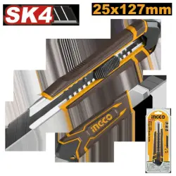 Строительный нож Ingco 25*127мм, HKNS112505, профессиональный инструмент