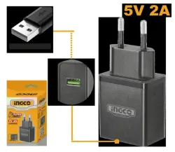 Зарядное устройство Ingco 5В 2А USB Тип-A FCLI120502