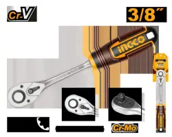 Профессиональный трещоточный ключ Ingco 3/8'' HRTH0838