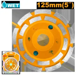 Ingco Алмазный чашечный круг 125x22,2 мм CGW021251 для промышленности