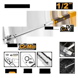 Ingco HPTW200N1 Torque Wrench for Precision Fastening 1/2 inch 40–210 Nm