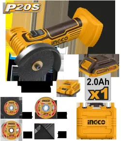 Ingco Li-Ion 20В универсальная аккумуляторная пила/болгарка 76мм 2.0Ач CAGLI76012