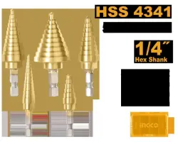Набор ступенчатых сверл Ingco 5 шт. AKSDS2051 для профессионалов