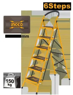 Стальная лестница Ingco HLAD09061, 6 ступеней, 170 см