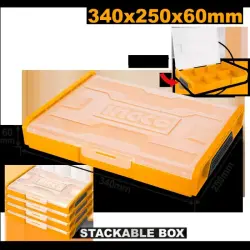 Штабелируемая пластиковая коробка Ingco 340x250x60мм, модель HKTV01