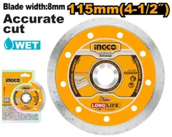 Цельный алмазный диск Ingco 115*22,2мм 8мм DMD021152