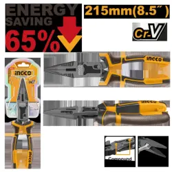 Длинногубцы Ingco усиленные 8.5r 215мм HCLNP58200
