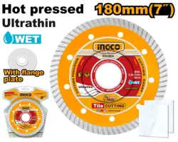 Профессиональный алмазный диск Ingco 180x22,2мм 8мм для точной резки