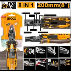 Плоскогубцы Ingco 8-в-1, многофункциональные, 200 мм, HMFCP28200