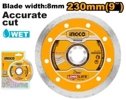 Цельный алмазный диск Ingco 230x22,2мм 8мм DMD022302