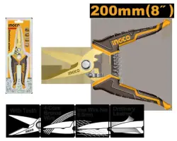 Профессиональные ножницы электрика INGCO HES0188 8” (200мм)