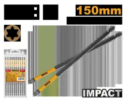 Ingco SDBIM11T2563 25x150mm täsirli burawlaýjy bitler toplumy (10 sany)