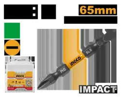 Ingco Double-Sided Impact Bits 2+SL6 65mm 10pcs SDBIM21HL133