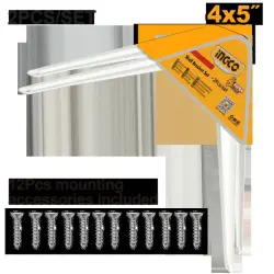 Комплект кронштейнов Ingco 10*12см для надежных полочных систем HSB10405