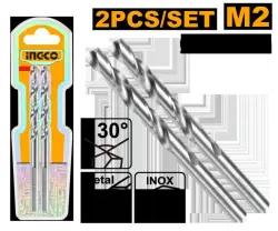 Сверло Ingco M2 HSS 2 и 2,5 мм для точного сверления металла