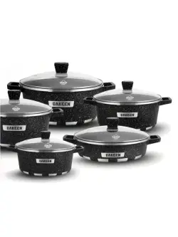 Uakeen VK-48 | Cookware Set 10pcs Granite Coating