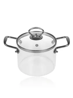 WZ-16-KS-JR55 | Стеклянная кастрюля с железными ручками